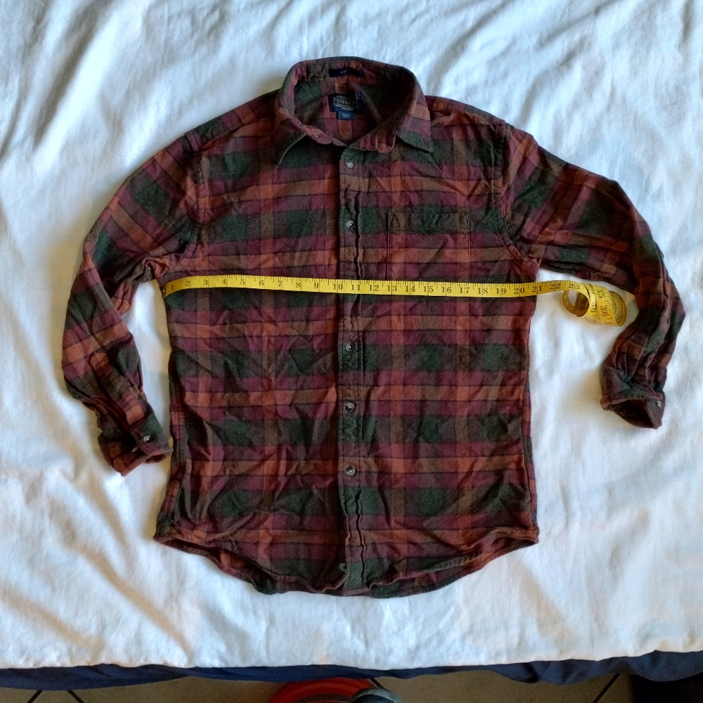 MEDIUM Pendleton ☁️ COTTON Mason Flannel Plaid Shirt MEDIUM RN 29685